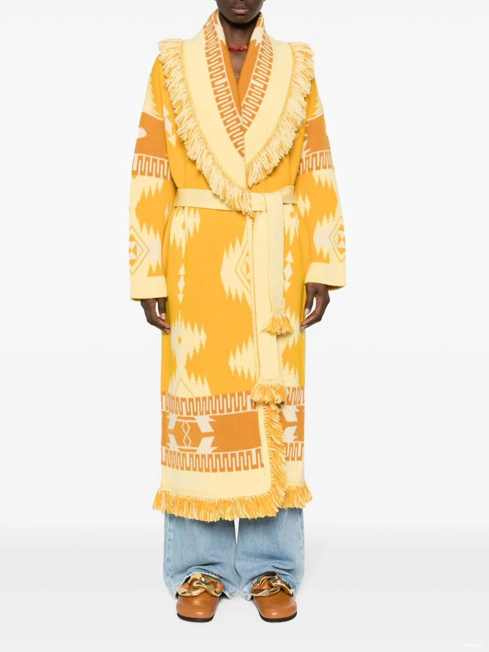 Affordable Icon-jacquard virgin cardi-coat wool Alanui Women 0715